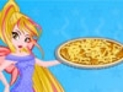 Play Winx Flora Cooking Poutine Pizza now