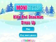 Play Kids and snowman dress up