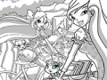 Play Winx club bikes coloring game