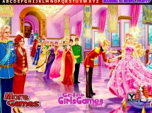 Play Barbie in royal party hidden letters