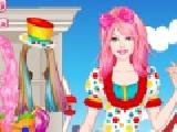 Play Barbie clown princess dress up