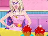 Play Barbie superhero cooking mini cheesecake