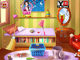 Play Elsa and santa claus cleaning