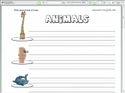 Animals 2 writing