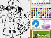 Play Pokemon and friend coloring