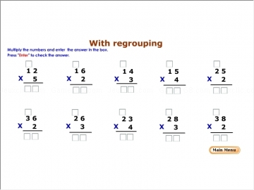 Multiplication with regrouping 2