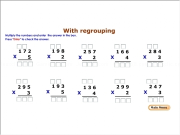 Multiplication with regrouping 3