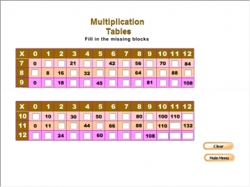 Multiplicationtable fb level2