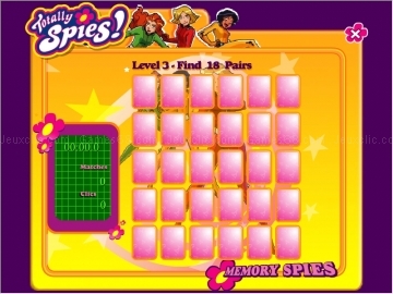 Totally spies - level 3 - find 18 pairs