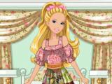 Play Barbie's patchwork peasant dress