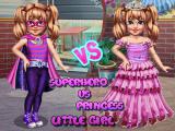 Play Little girl superhero vs princess