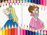Play Beautiful princess coloring book now