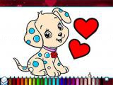 Play Coloring book valentine pets