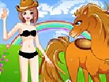 Play Cool girl and horse