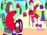 Play Santa and angel coloring now