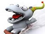 Cute hippopotamus slide puzzle