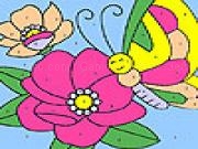 Play Happy butterfly in the garden coloring now