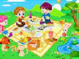 Play Three friends at the picnic design