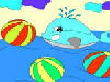 Play Kids coloring heerful dolphin
