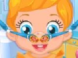 Play Baby lizzie nose doctor now