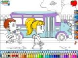 Play In a hurry to school: coloring now