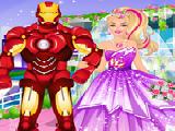 Play Barbie's superhero wedding