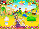 Play Baby rapunzel garden decoration now