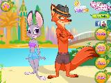 Play Zootopia nick and judy dressup