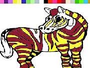 Play Alone Zebra Coloring Game now