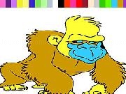Play Tired Gorilla Coloring Game now