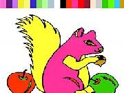 Play Squirrel in Apple Garden Coloring Game now