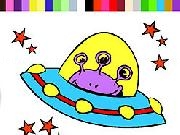 Play Cute Spaceship Coloring Game now