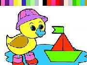 Play Chick on the Lake Coloring Game now