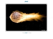 Jigsaw Puzzle Basket ball Flames