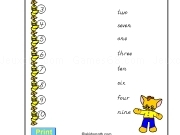 Play Number words print