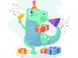Play Dino party jigsaw now