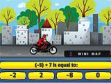 Play Bike racing math: integers