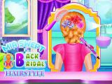 Play Mia swept-back bridal hairstyle