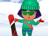 Play Dora ski winter dressup