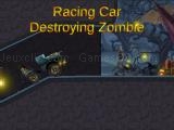 Play Racing car destroying zombie