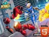 Play Cat robot transform war now