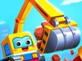 Play Little panda truck team - build the city