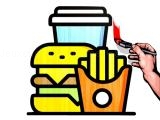 Play Fast food coloring book now