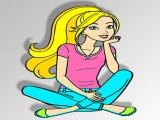 Play Barbie coloring game