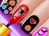 Play Glow halloween nails game now