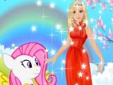 Play Barbie and pony dressup