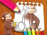 Play Curious george coloring book