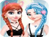 Play Elsa and anna dress up makeup