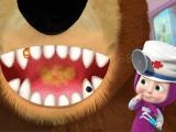 Play Masha and the bear dentist game now