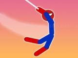 Play Super hero flip: spider stickman hook
